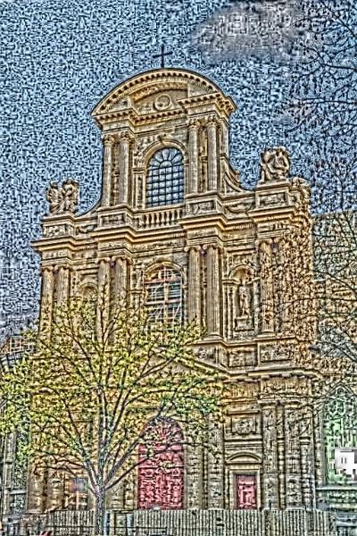 paris building sketch.jpg - This is a church too.